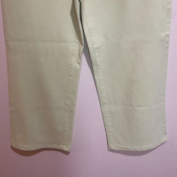 DL1961 Size 28 Hepburn Wide Leg High Rise Vintage Jean Limeade Green Neon 80s - Picture 6 of 14